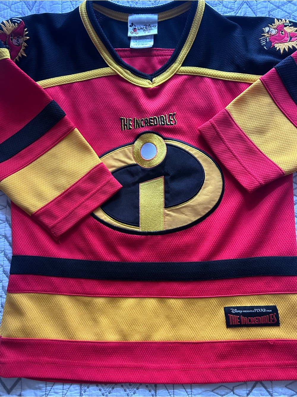 Disney Kids Incredibles Red, Yellow & Black Hockey Jersey